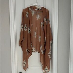 143 story-Floral Kimono Cardigan in mauve pink